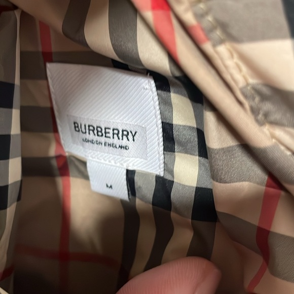 Reversible nova check down Burberry coat with black coat side & logo m nwt 2,300 - Picture 4 of 9